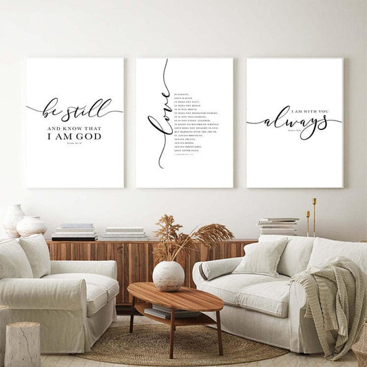 Handmade Christian Canvas Set - Bible Verses by Divina