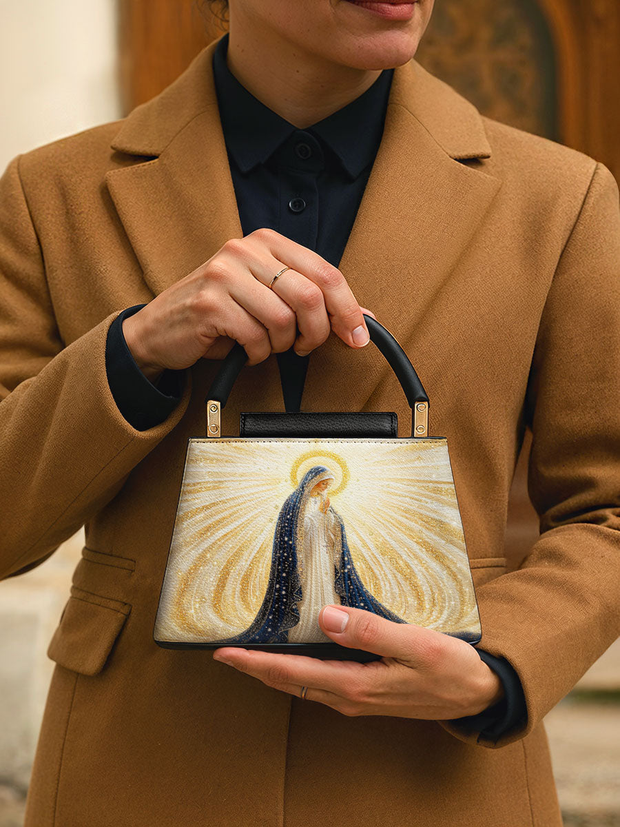 Divina Our Lady’s Eternal Glow Leather Satchel Bag
