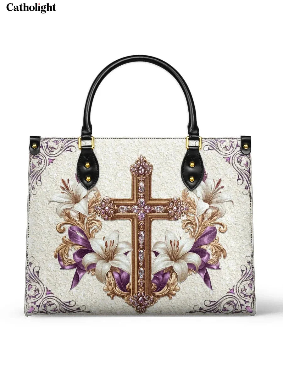 Divina  Faith & Florals Leather Bag
