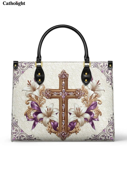 Divina  Faith & Florals Leather Bag