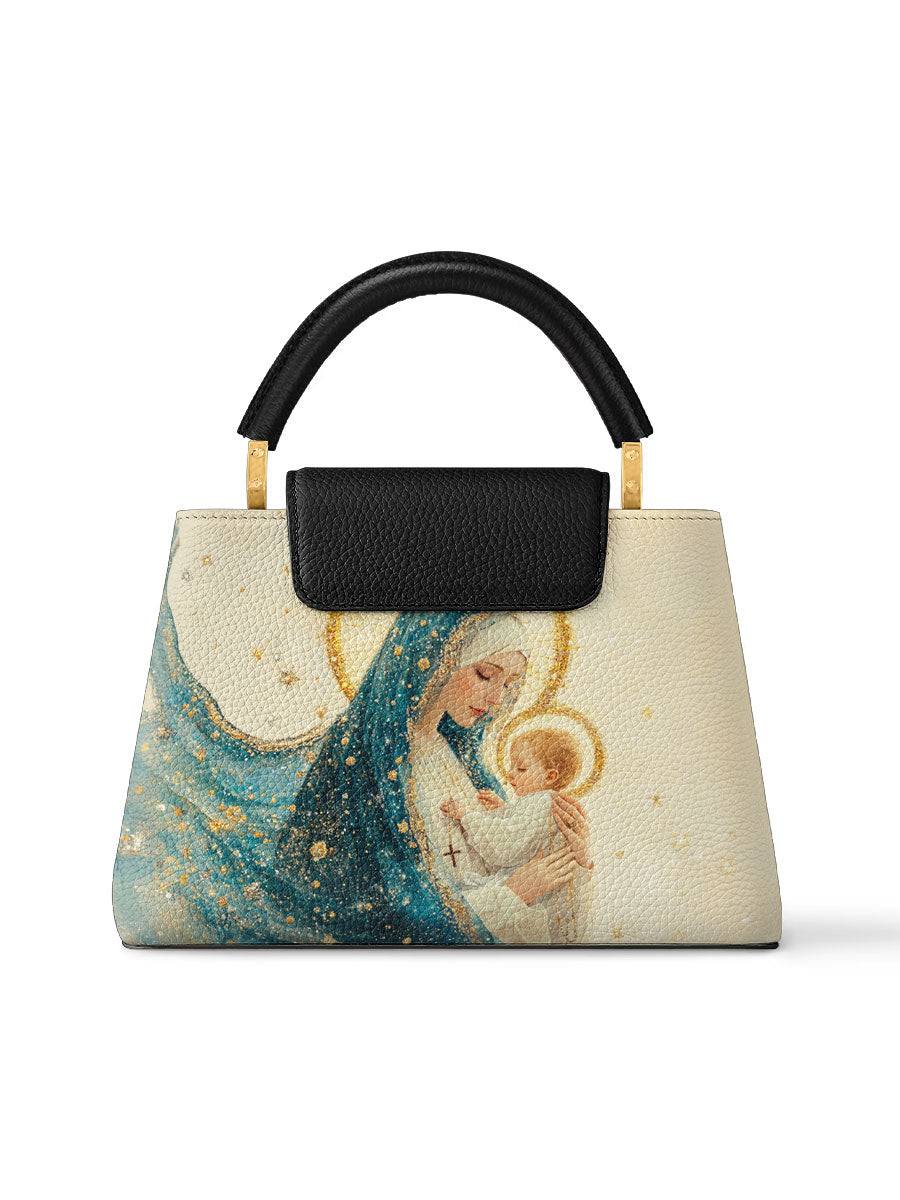 Divina Divine Mother’s Embrace Leather Satchel Bag