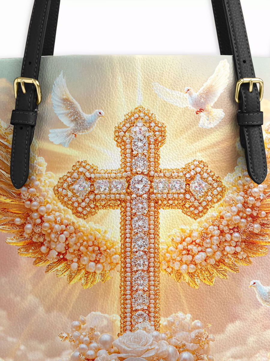 Divina Dove of Peace Leather Tote Bag