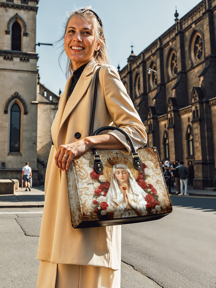 Divina Lady of Fatima Elegance Leather Bag