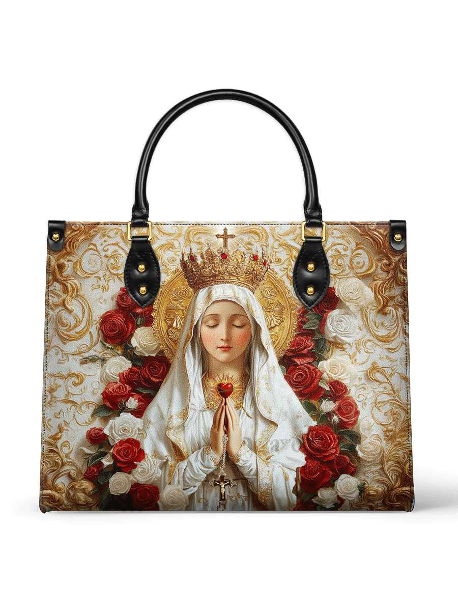Divina Lady of Fatima Elegance Leather Bag
