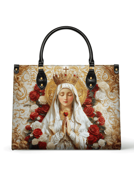 Divina Lady of Fatima Elegance Leather Bag