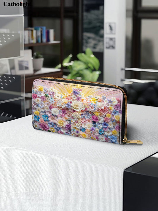 Divina  Floral Resurrection Leather Wallet Purse