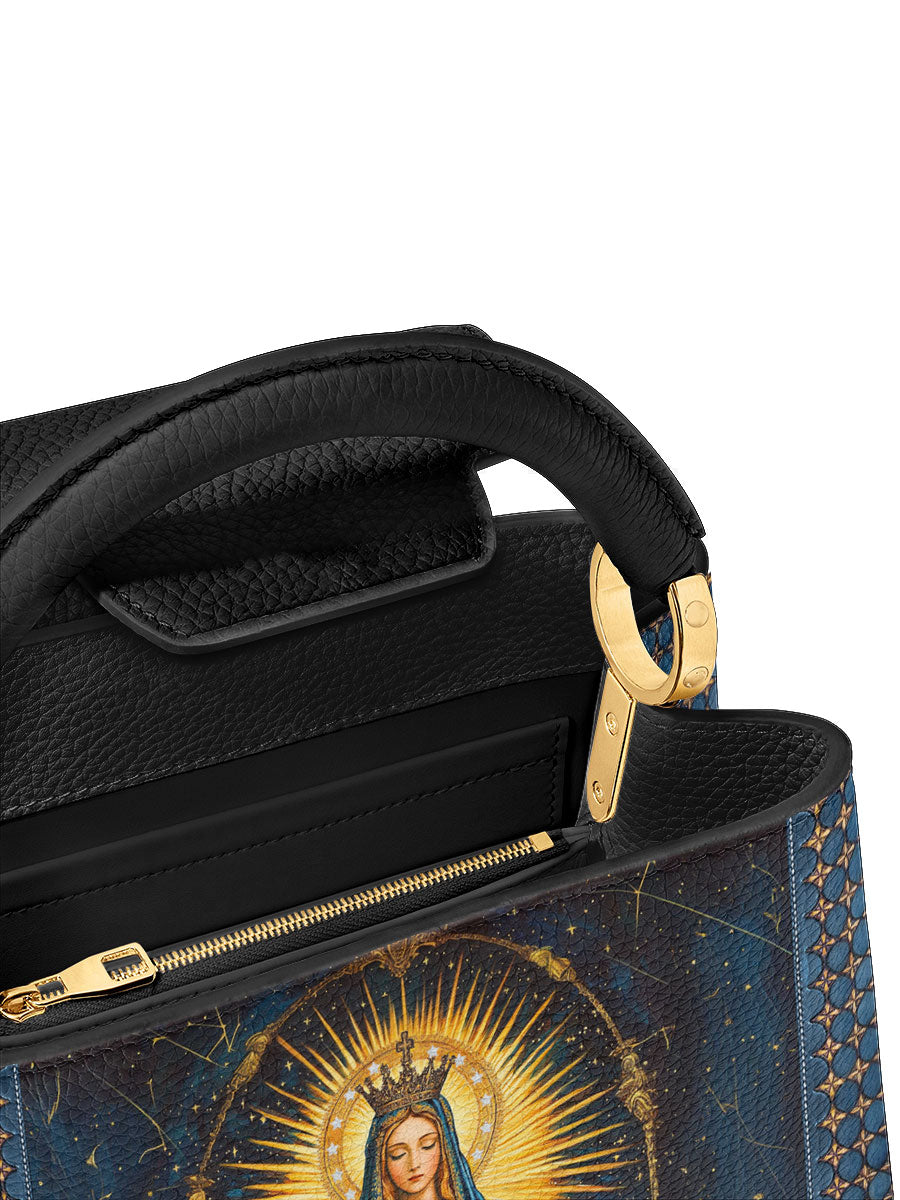Divina Celestial Devotion Leather Satchel Bag