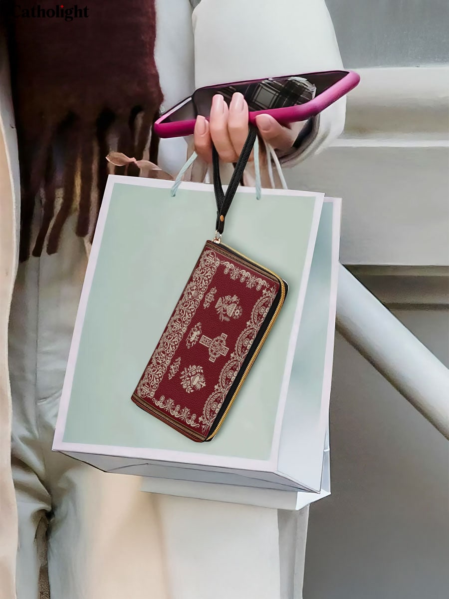 Divina  Liturgical Elegance Leather Wallet Purse