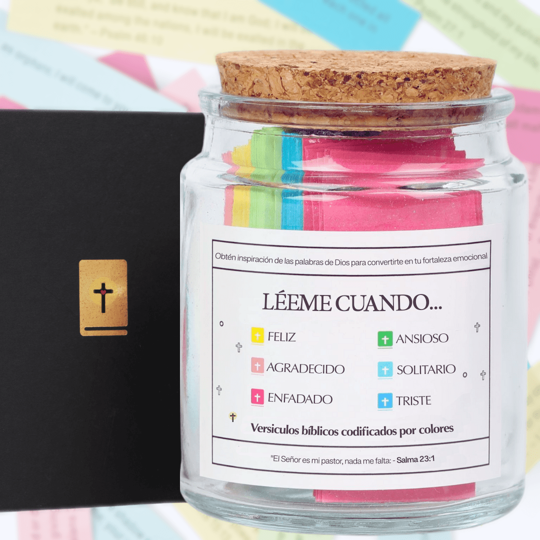 Tarro de Versiculo Bíblico (90 Días) | Hecho a mano (Comes With Christian Gift Box)