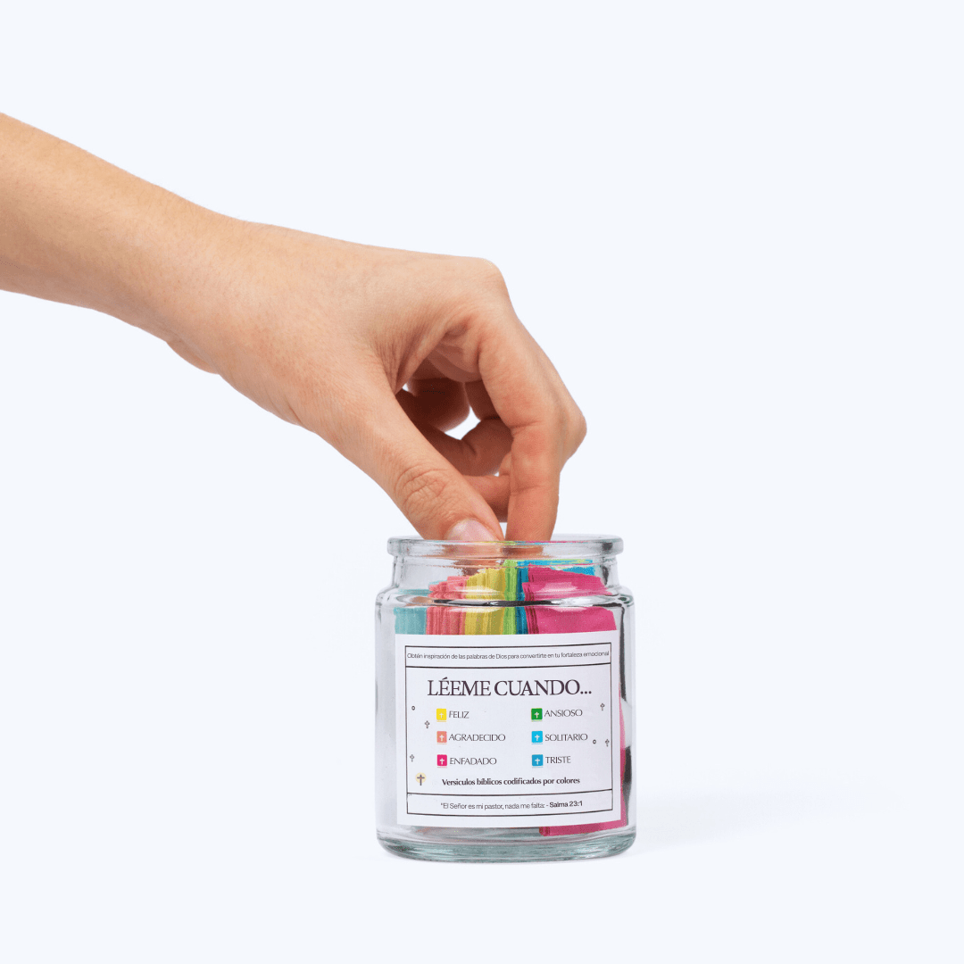 Tarro de Versiculo Bíblico (90 Días) | Hecho a mano (Comes With Christian Gift Box)