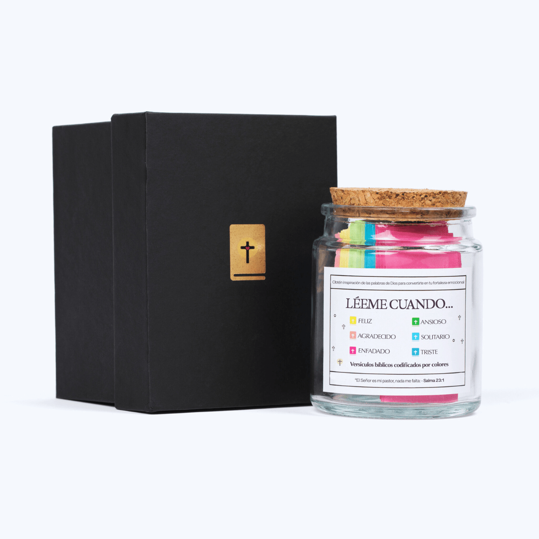 Tarro de Versiculo Bíblico (90 Días) | Hecho a mano (Comes With Christian Gift Box)