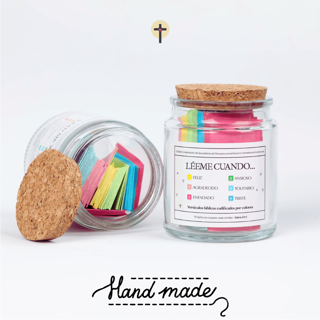 Tarro de Versiculo Bíblico (90 Días) | Hecho a mano (Comes With Christian Gift Box)