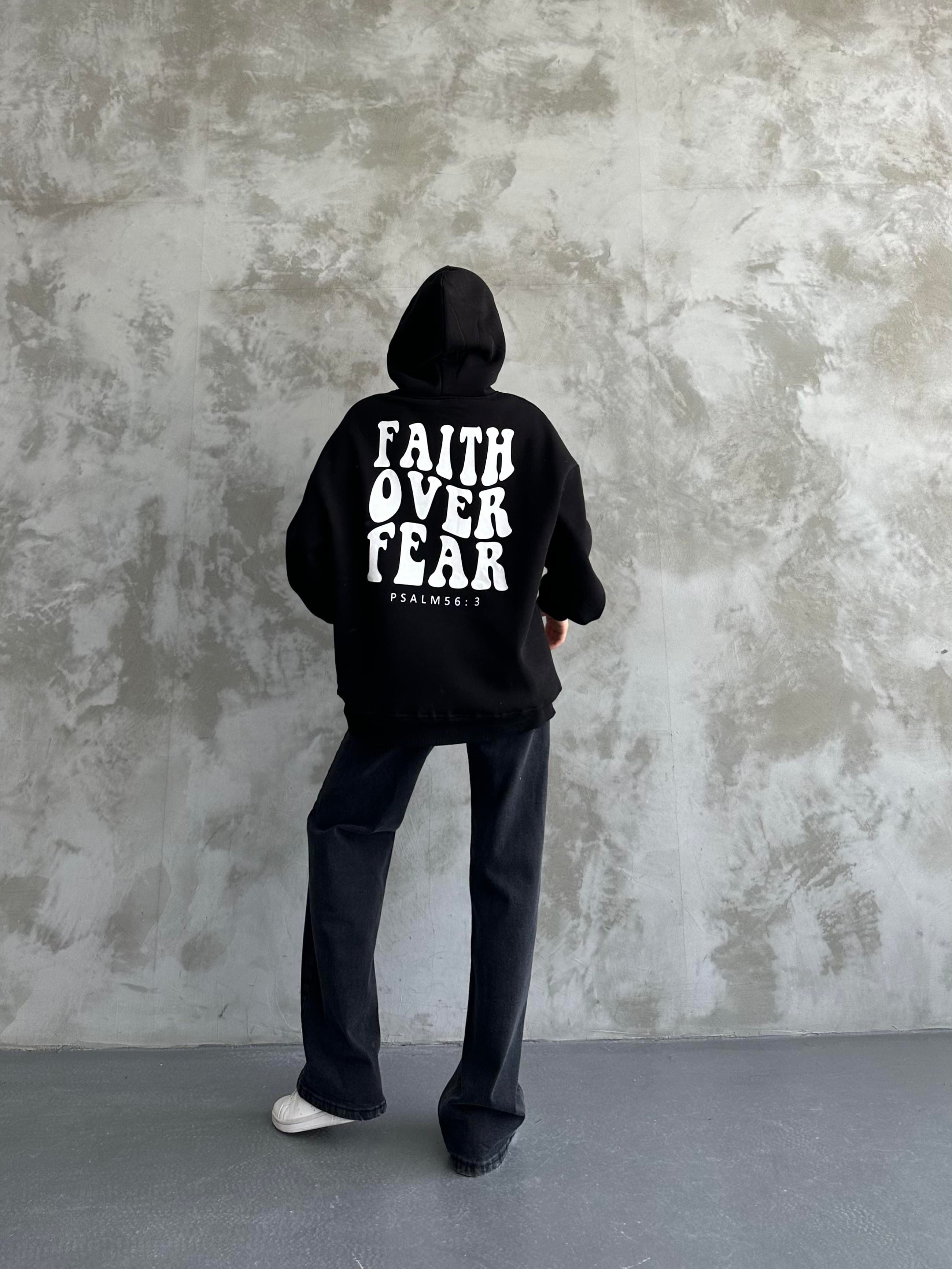 Faith Over Fear - Handmade Unisex Christian Hoodie