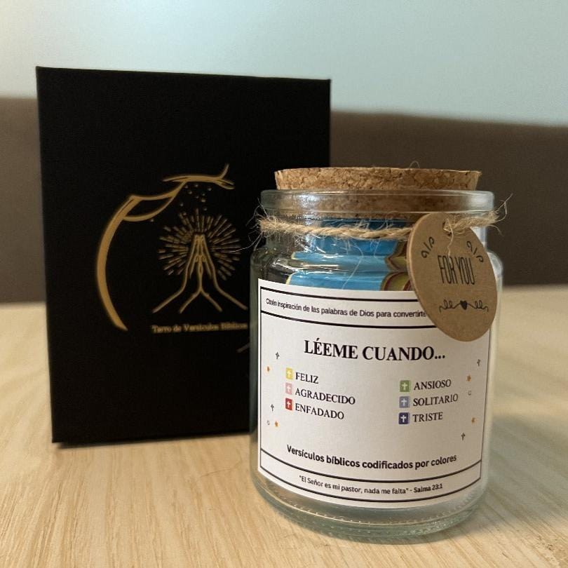 Tarro de Versiculo Bíblico (90 Días) | Hecho a mano (Comes With Christian Gift Box)