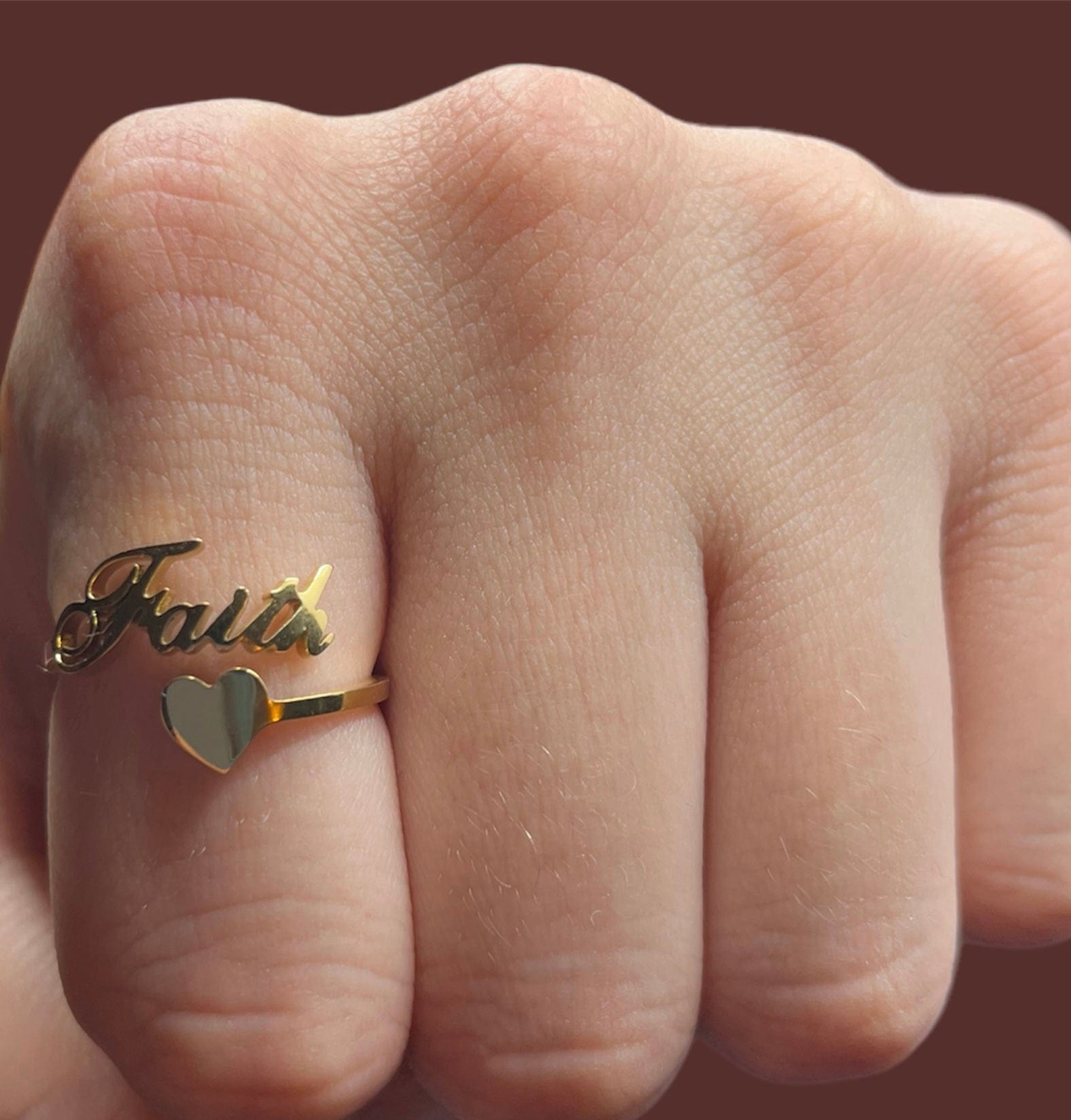 "Jesus Come To My Heart" Handmade Faith Rings by Divina