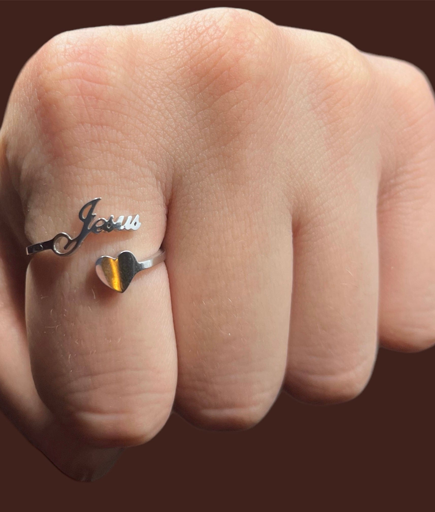 "Jesus Come To My Heart" Handmade Faith Rings by Divina