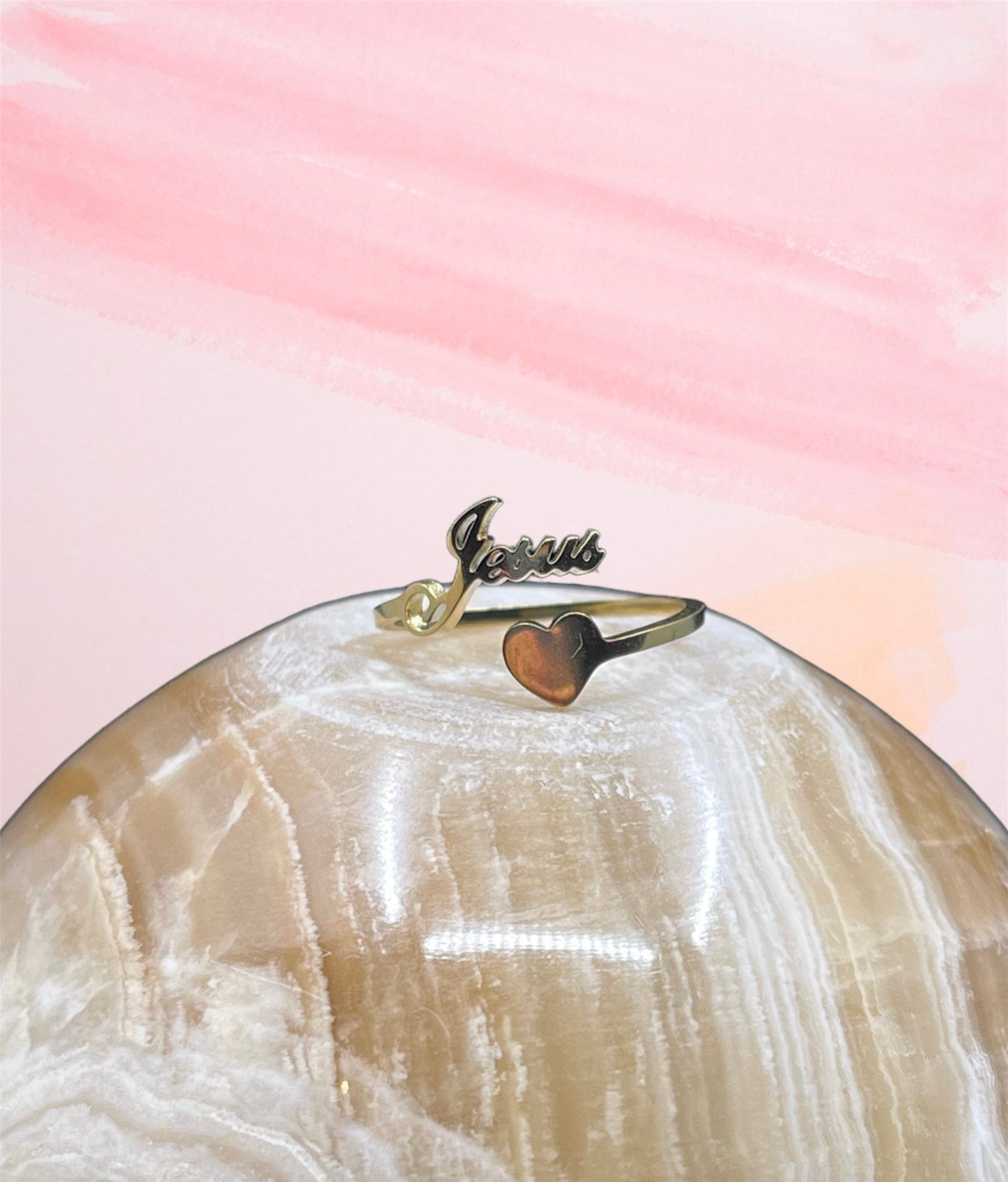 "Jesus Come To My Heart" Handmade Faith Rings by Divina