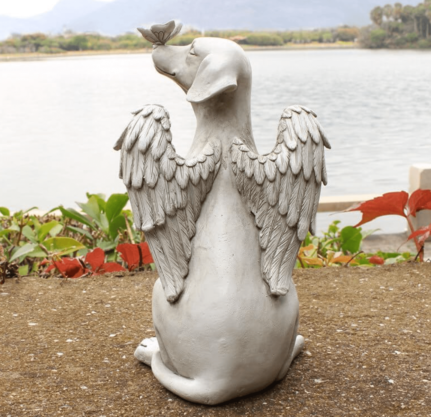 Angel Dog - Outdoor Statue | Handcrafted by Divina