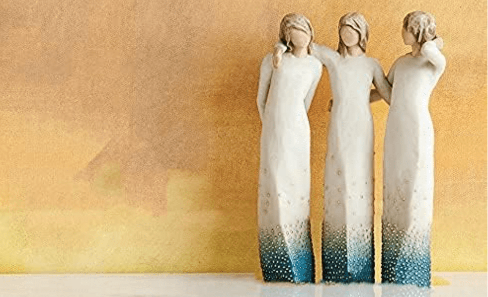 Hand Painted Family/Sister Ornaments by Divina