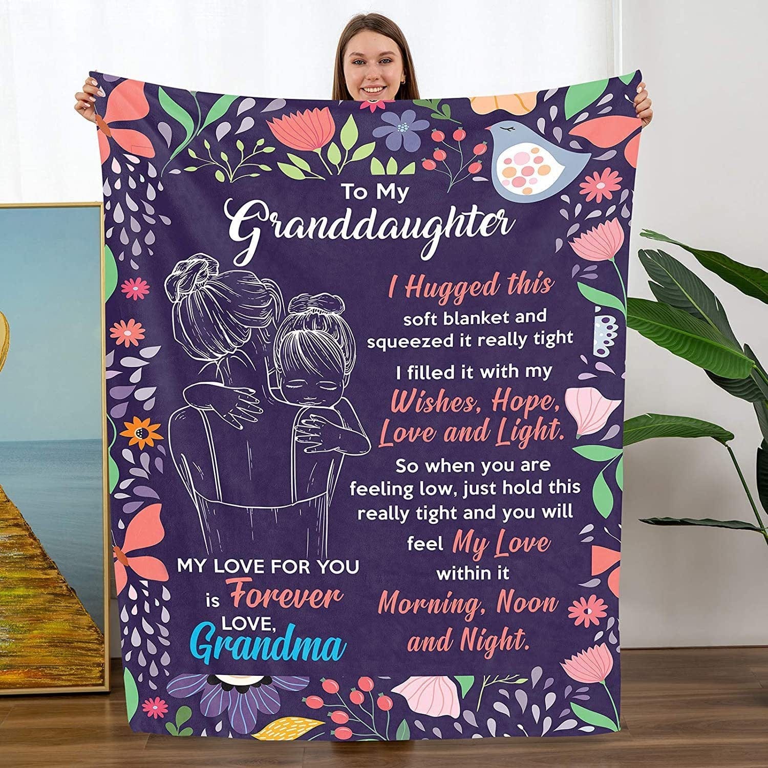 Forever Love – Grandma to Granddaughter Blanket by Divina