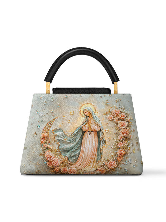 Divina The Crescent of Serenity Leather Satchel Bag