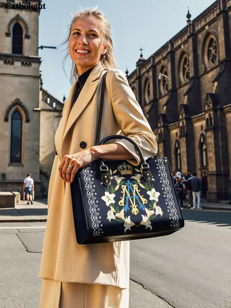 Divina  Crown Of Grace Leather Bag