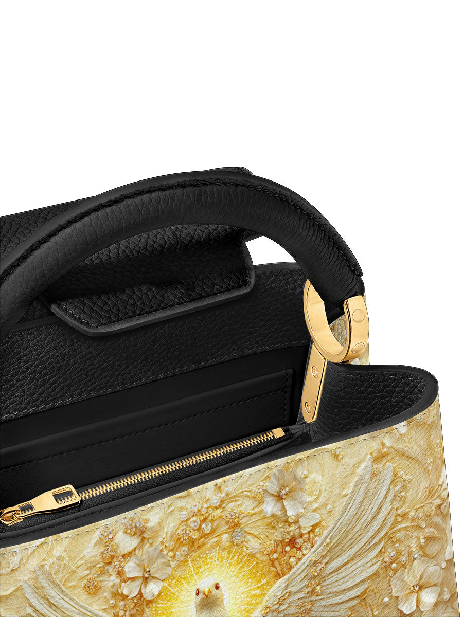 Divina Wings of Serenity Leather Satchel Bag