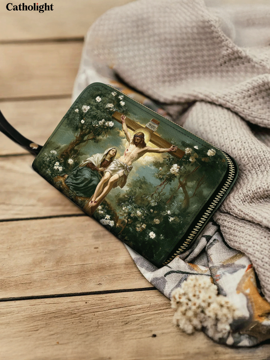 Divina  The Cross of Redemption - Leather Wallet Purse