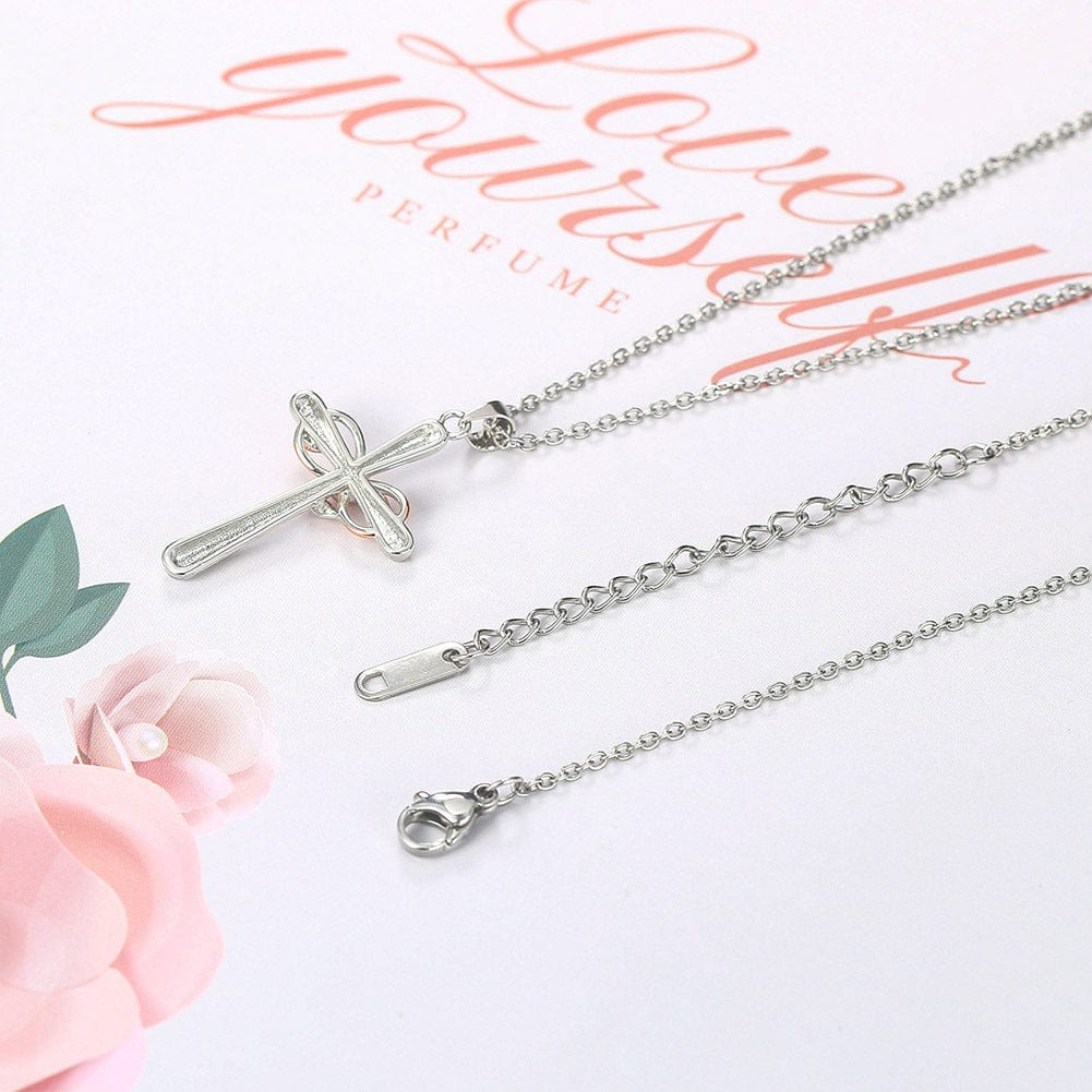 "Infinity Rose" Cross Necklace by Divina
