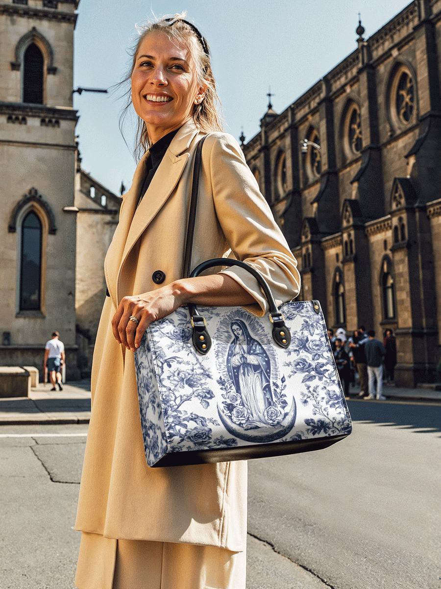 Divina Sacred Serenity Virgin Mary Leather Bag