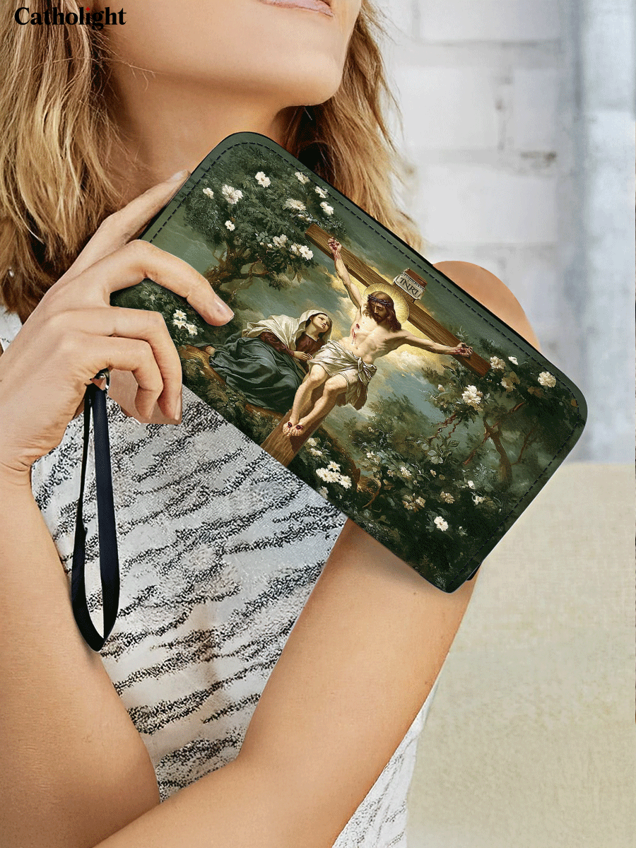 Divina  The Cross of Redemption - Leather Wallet Purse