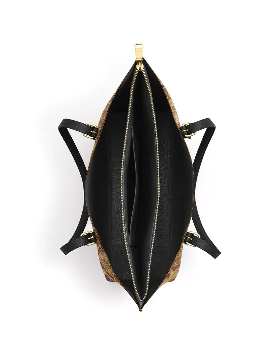 Divina Divine Madonna And Child Leather Tote Bags