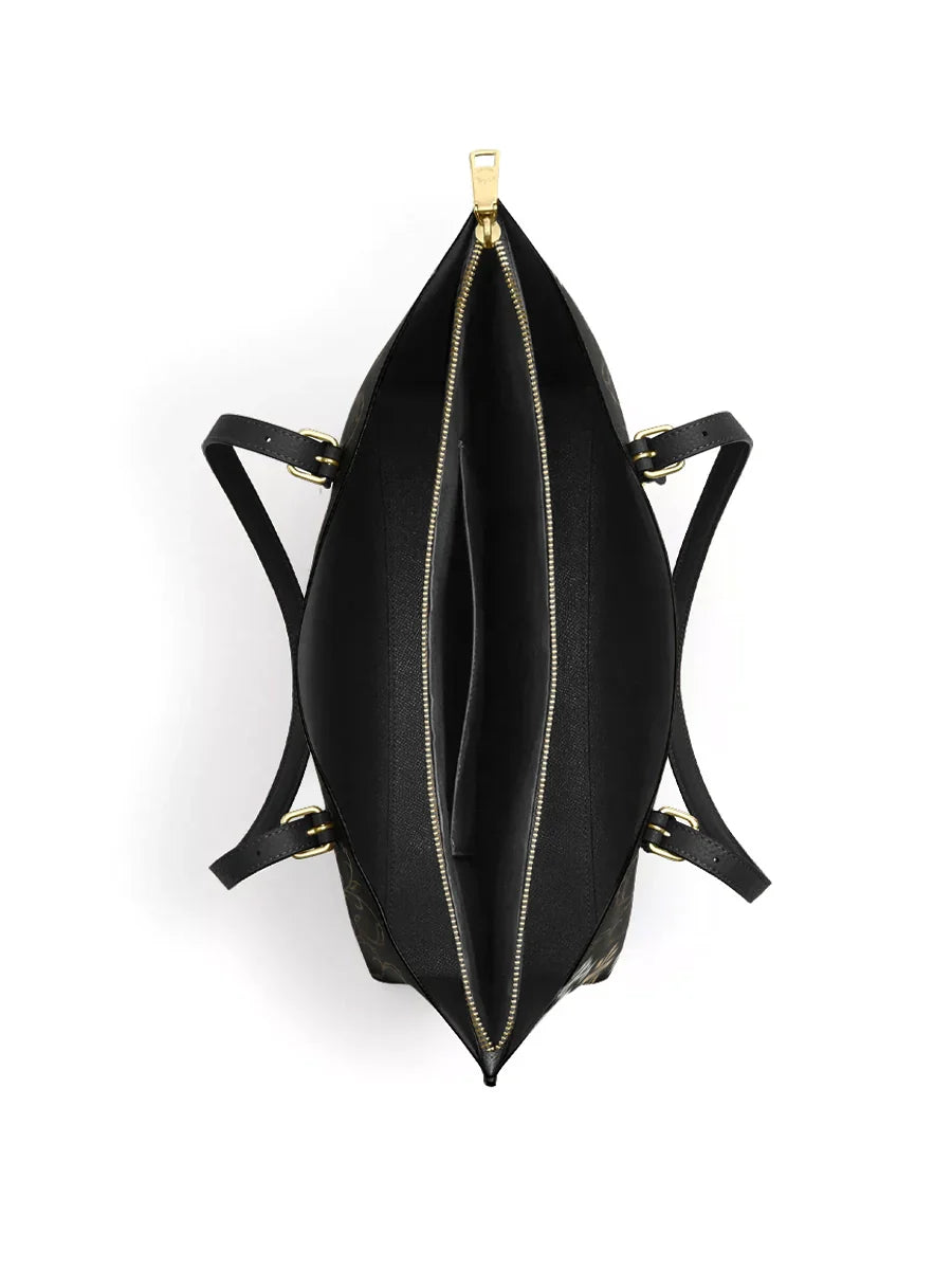 Divina The Divine Monogram Leather Tote Bag