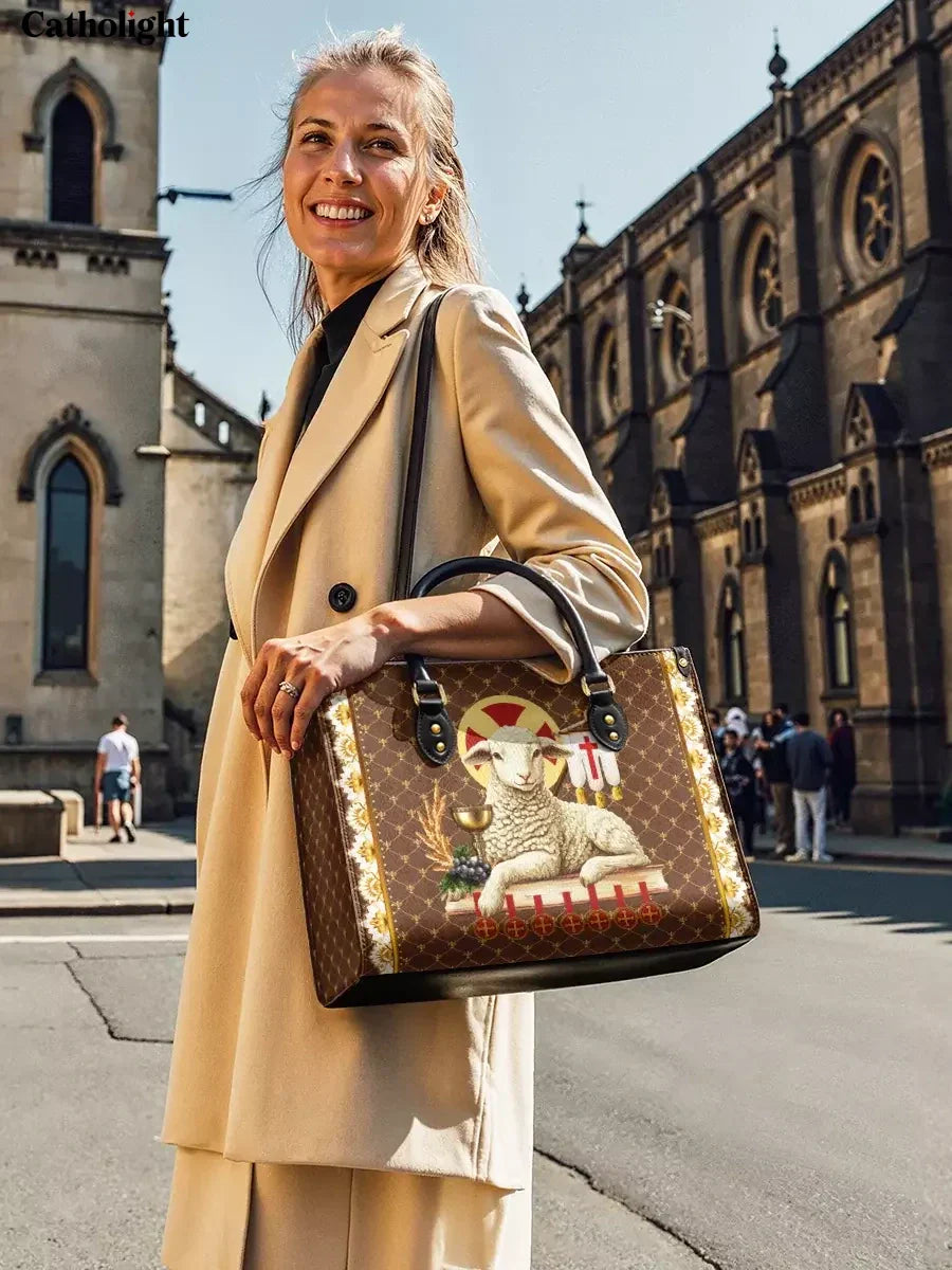 Divina  Agnus Dei Leather Bag