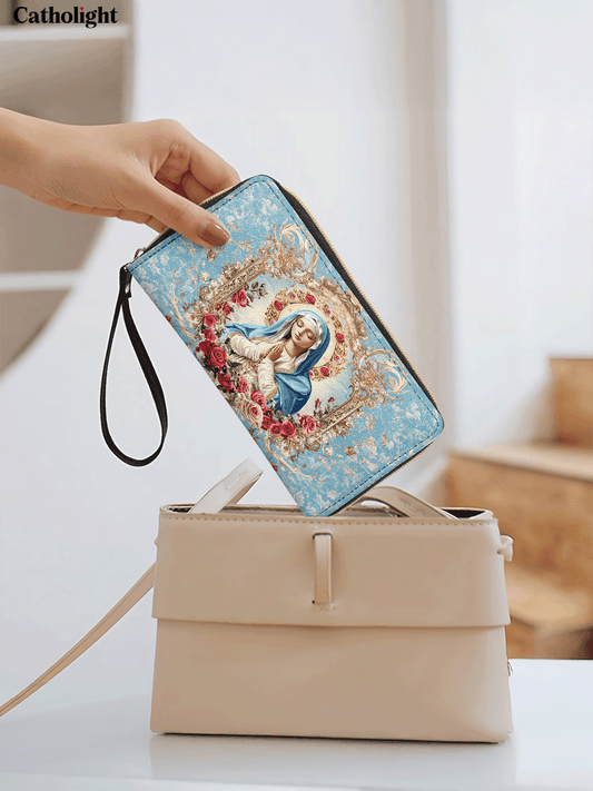 Divina  Our Lady of Grace - Leather Wallet Purse