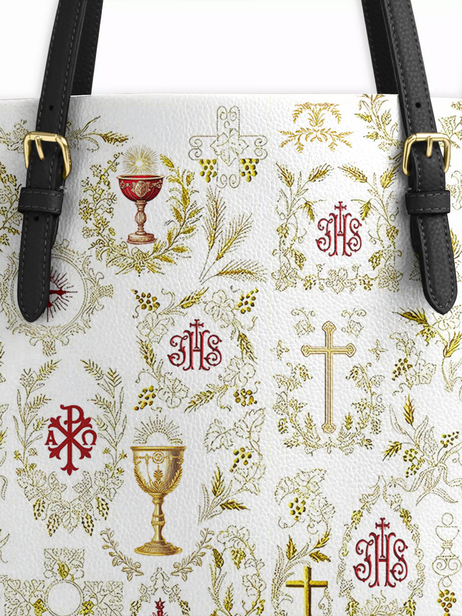 Divina The Timeless Faith Leather Tote Bag
