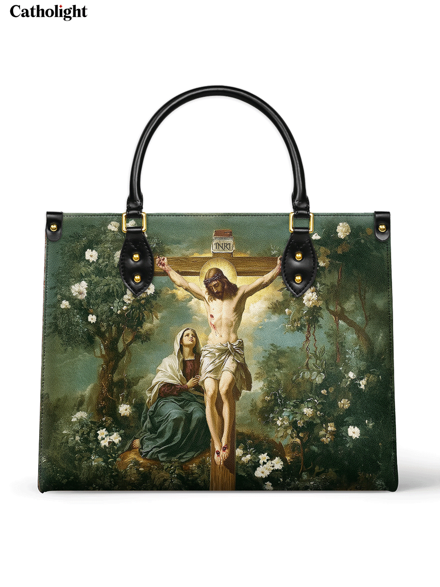Divina  The Cross of Redemption Leather Bag