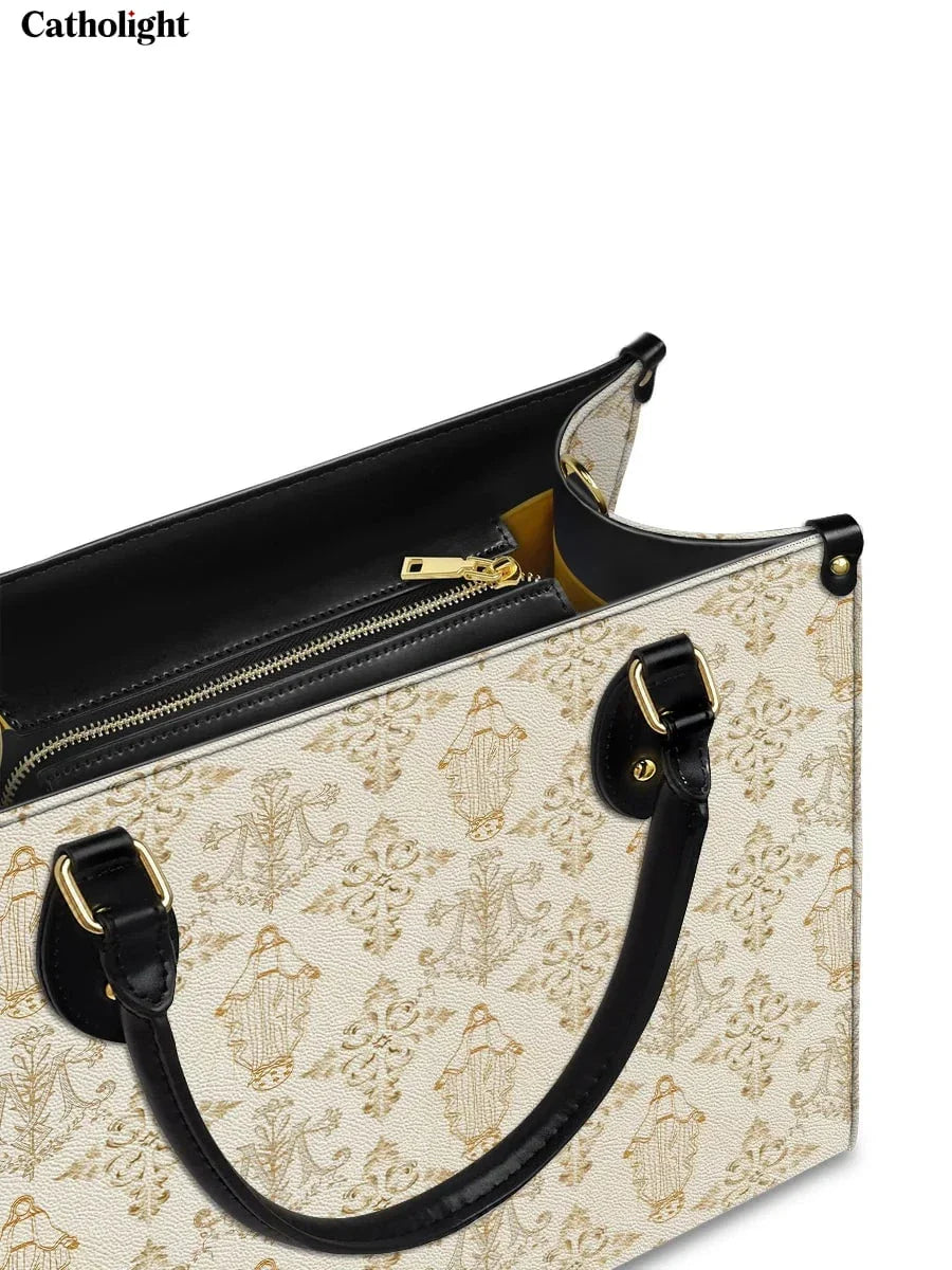 Divina  The Ave Maria Pattern Leather Bag