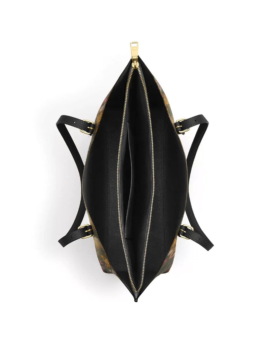 Divina Resurrection Bloom Leather Tote Bag