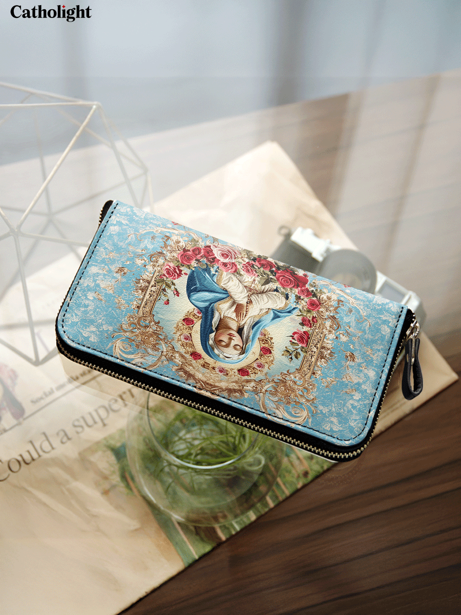 Divina  Our Lady of Grace - Leather Wallet Purse
