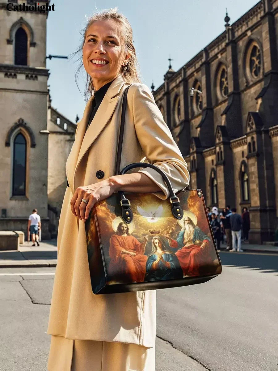 Divina  Coronation Of Mary Leather Bag