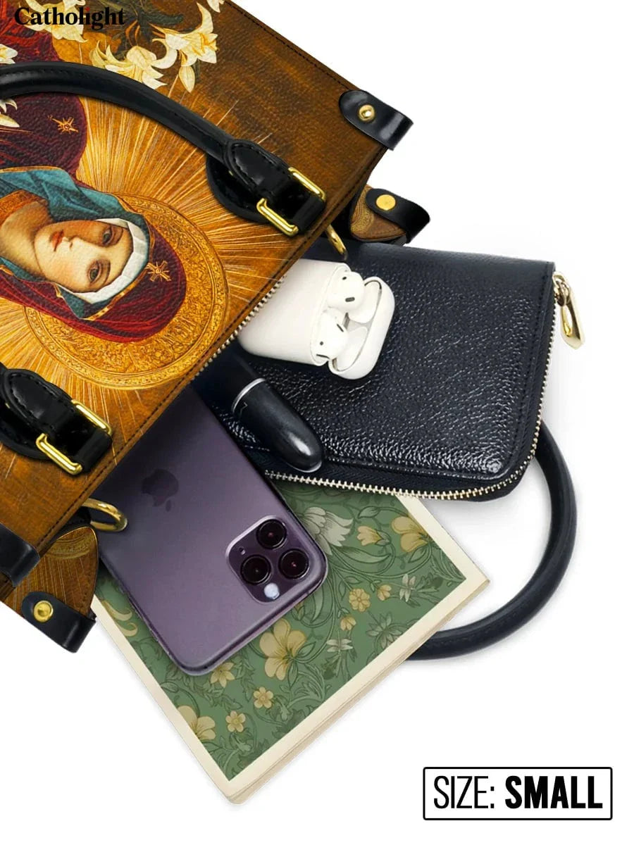 Divina  The Lily Of Purity Leather Bag