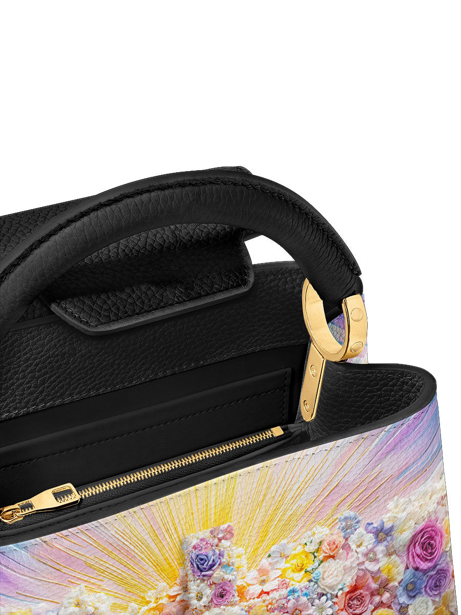Divina Floral Resurrection Leather Satchel Bag