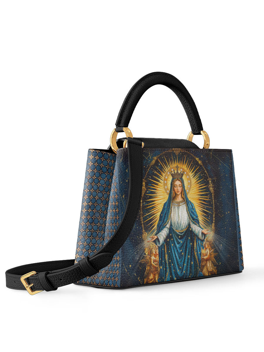 Divina Celestial Devotion Leather Satchel Bag