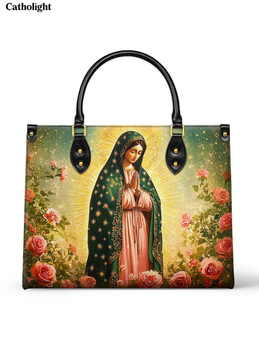 Divina  Roses of Guadalupe Leather Bag