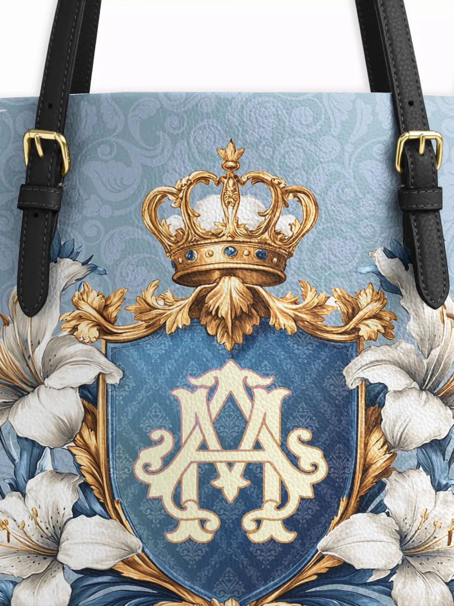 Divina Crown Of Grace Leather Tote Bag