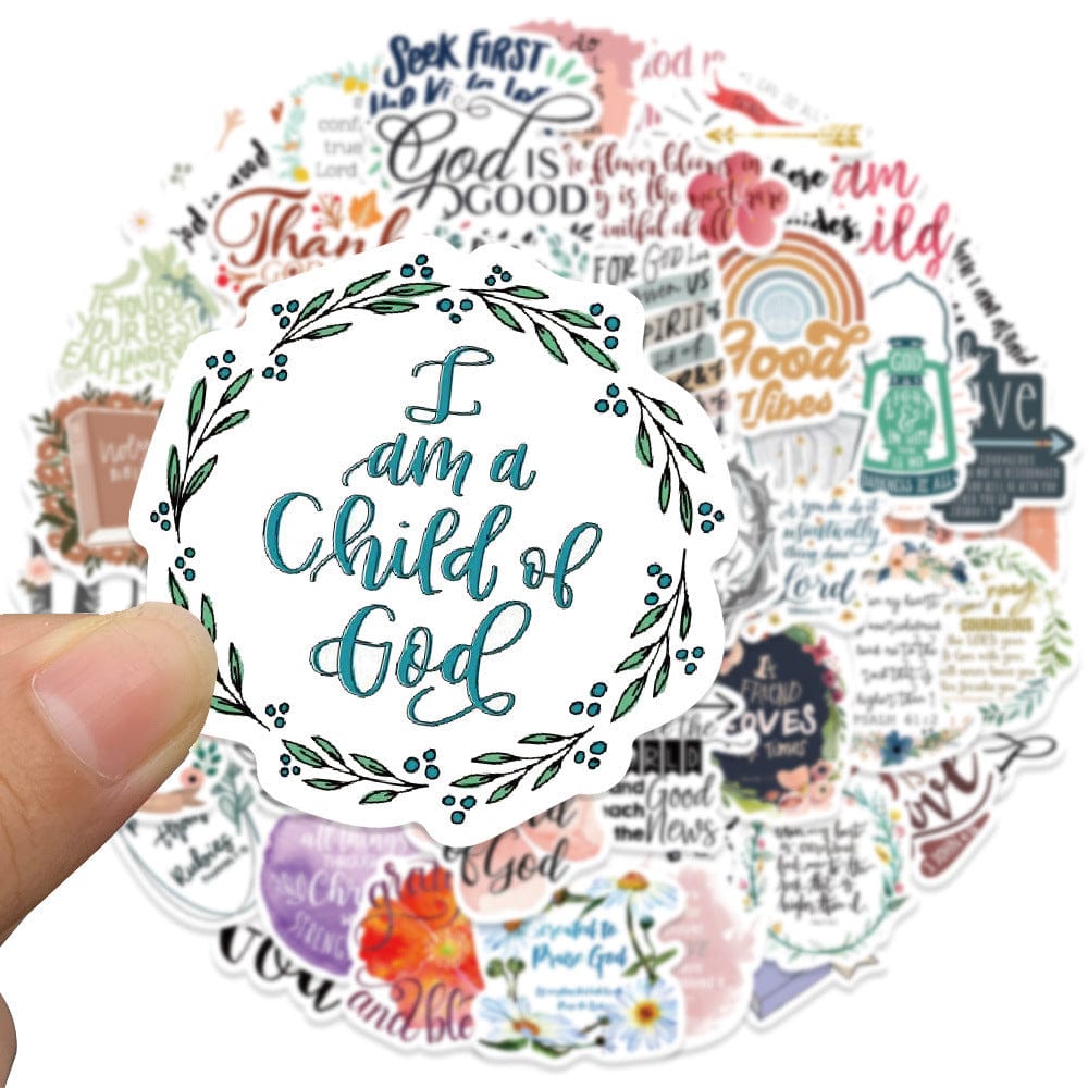 50 Jesus Phrases Bible Quotations Stickers