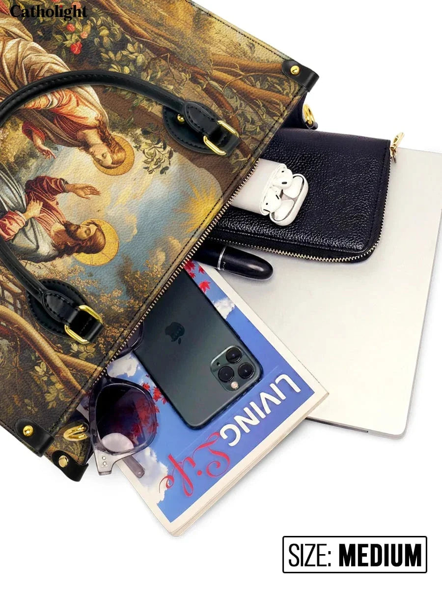 Divina  Christ and Mary Magdalene Leather Bag