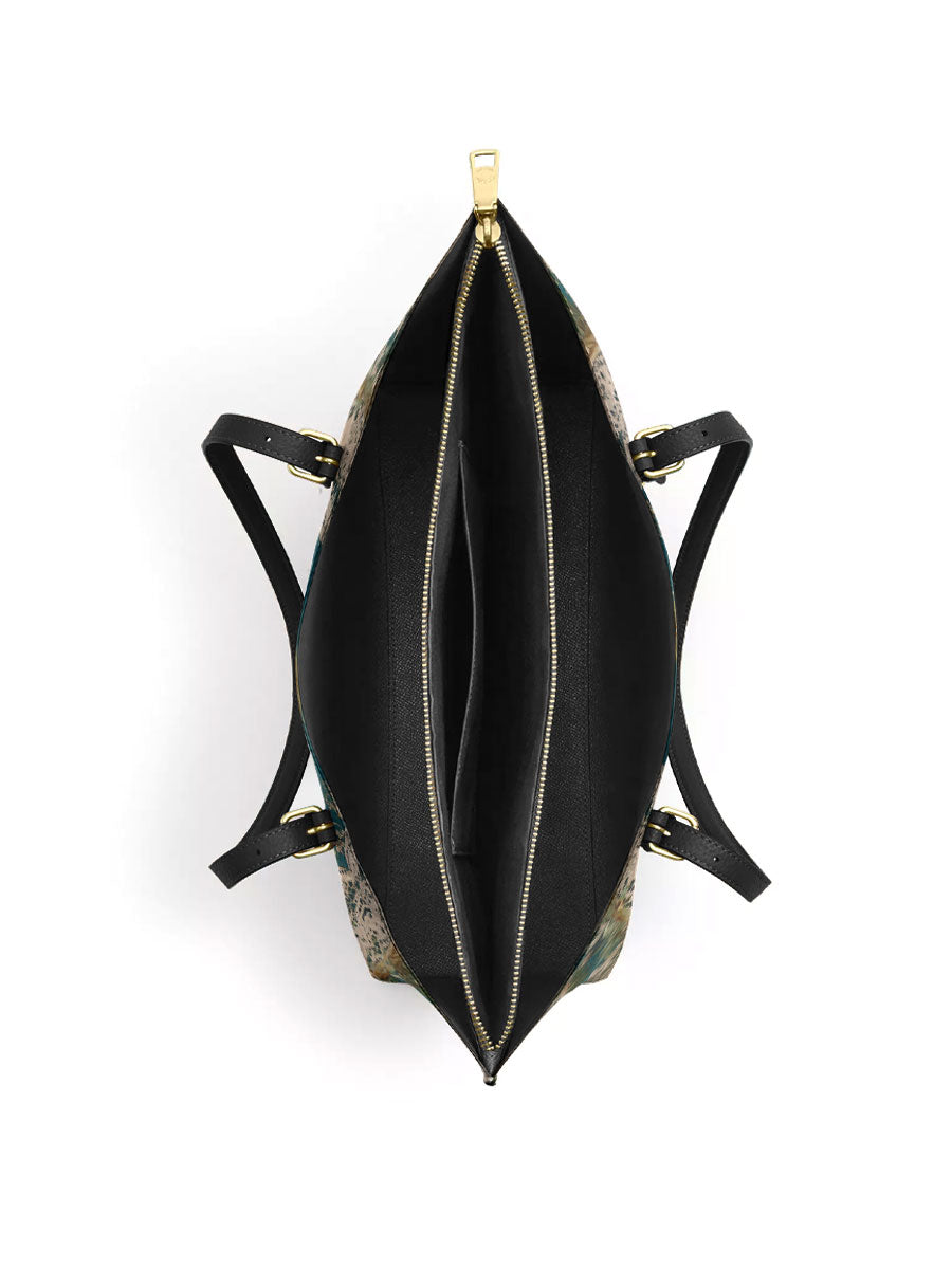 Divina Lady Of Lourdes Leather Tote Bag