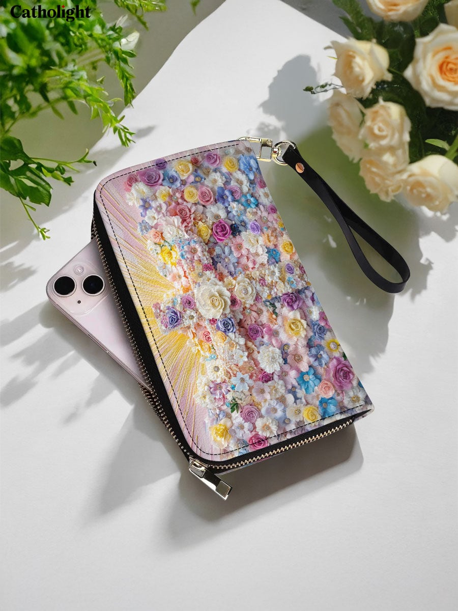 Divina  Floral Resurrection Leather Wallet Purse